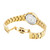 AIGNER Aigner Watch [AGW.242005], gold-tone stainless steel bracelet with clasp, round watch face, and silver dial detailing.