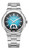 AIGNER Aigner Watch [AGW.241010], stainless steel band and case, blue patterned dial with date display at 6 o'clock.