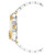 AIGNER Aigner Watch [AGW.241007], side view of luxury wristwatch with stainless steel and gold-tone accents, featuring a metal bracelet and a date window.