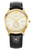 AIGNER Aigner Watch [AGW.240005], luxurious men's wristwatch with a gold-tone case, cream dial featuring gold-tone hour markers and hands, a date window, and a black leather strap with gold-tone logo details.
