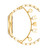 AIGNER Aigner Watch [AGW.237003], gold-tone designer wristwatch with decorative chain and letter charms.