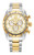 AIGNER Aigner Watch, luxury men's chronograph wristwatch with gold and silver stainless steel bracelet, gold bezel, and cream dial with multiple sub-dials and date display.