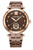 AIGNER Aigner Watch, elegant men's wristwatch with a brown dial, rose gold bezel, and matching bracelet featuring the AIGNER logo and Roman numeral XII at the 12 o'clock position.
