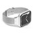 CHARRIOL CELTIC Apple Watch Band - Silver, silver braided metal strap for Apple Watch with black watch face.