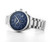 ROAMER WATCH, stainless steel chronograph wristwatch with blue dial, three subdials, date display, and tachymeter scale, Model 993819 41 45 20.
