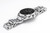 Roamer Watch, a silver stainless steel men's wristwatch with a black dial, multiple sub-dials, and chronograph features.