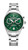 ROAMER WATCH [978818 41 75 20] 7640338950603, Men's stainless steel chronograph watch with green dial, date display at 6 o'clock, tachymeter scale, and three subdials for minutes, seconds, and stopwatch functions.