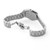 Roamer Watch, stainless steel wristwatch with a linked band and fold-over clasp, detailed case back with inscriptions, model 972857 41 85 20