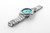 Roamer Watch, stainless steel bracelet watch with a turquoise dial and date display