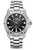 ROAMER WATCH, men's stainless steel dive watch with black wave-pattern dial, date display, and luminous hands and hour markers.