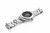 ROAMER WATCH, stainless steel men's wristwatch with black dial, rotating bezel, and date display.