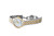Roamer Watch, elegant women's wristwatch with a two-tone metal band and a mother-of-pearl dial featuring diamond accents.