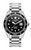 Roamer Watch, stainless steel diver's watch with black dial, luminous hour markers, rotating bezel, date display, and integrated metal bracelet.