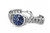 Roamer Watch, stainless steel wristwatch with blue dial, date display at 3 o'clock, and silver bracelet.