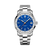 BREITLING AB3113A71C1A1, men's stainless steel wristwatch with blue dial, chronometer, date display, and polished bracelet.