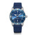 BREITLING [AB2020161C1S1], men's luxury wristwatch with a blue dial, stainless steel case, and textured blue strap.