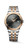 LONGINES Elegance Flagship Heritage [L4.984.3.77.7], luxury wristwatch with a black dial, rose gold bezel, and a two-tone stainless steel and rose gold bracelet.
