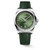 LONGINES Sport Conquest [L3.830.4.02.9], green dial men's wristwatch with stainless steel case and green textured strap.