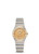 OMEGA Constellation 25mm watch, gold dial with diamond hour markers and two-tone stainless steel and gold bracelet.