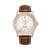 BREITLING Navitimer Automatic 38 [U17325211G1P2], a luxury wristwatch with a white dial, gold bezel, and brown leather strap.
