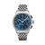BREITLING Premier B01 Chronograph 42, luxury men's wristwatch with a blue dial, stainless steel case and bracelet, chronograph functions, and date display.