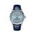 BREITLING Navitimer Automatic GMT 41, watch with a blue dial, chronograph features, and a blue leather strap.