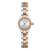 CERRUTI 1881 WATCH [CIWLG0087005], elegant two-tone wristwatch with a silver dial, rose gold-tone bezel, and diamond hour markers.