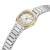 CERRUTI 1881 WATCH [CIWLG0096904], Elegant silver and gold-tone ladies' wristwatch with diamond accents on the bezel and a textured silver dial with gold markers and hands.