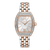 CERRUTI 1881 WATCH [CIWLG0086306], a stylish women's wristwatch with a two-tone metal band, a diamond-accented bezel, and a silver-tone dial with Roman numeral markers.