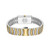 CERRUTI 1881 WATCH [CIWLG0086202], two-tone stainless steel bracelet watch with gold and silver links, rectangular watch face, and gold crown detail.