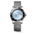 LONGINES Longines HydroConquest [L3.779.4.99.6], stainless steel watch with a light blue dial, black unidirectional rotating bezel, and mesh bracelet.