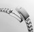 LONGINES Longines HydroConquest [L3.788.4.96.6], close-up of the watch's stainless steel bracelet and fold-over clasp with engraved logo.