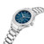 CERRUTI 1881 WATCH, stainless steel bracelet and blue dial with multiple subdials and date display.