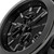 CERRUTI 1881 WATCH, close-up of a stylish men's chronograph watch with a black dial, silver markers, sub-dials, and date display.