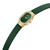 CERRUTI 1881 WATCH, Luxury gold-tone watch with a green dial and diamond-studded bezel.