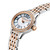 CERRUTI 1881 WATCH [CIWLG0012204], luxury wristwatch with a two-tone metal band, mother-of-pearl dial, and a bezel adorned with crystals.