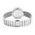 CERRUTI 1881 WATCH [CIWLG0012503], stylish silver-tone wristwatch with a textured metal strap and oval case, featuring a gold-tone crown and engraved details on the back