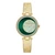 CERRUTI 1881 WATCH [CIWLG0052101], luxurious gold-tone women's wristwatch with green and mother-of-pearl dial, adorned with crystal accents and a textured gold strap.