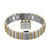 CERRUTI 1881 WATCH [CIWLG0072803], stylish two-tone silver and gold wristwatch with a stainless steel band and a rectangular face.
