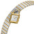 CERRUTI 1881 WATCH [CIWLG0072803], luxury square-faced watch with a silver dial and gold-tone case, featuring a two-tone adjustable bracelet with gold and silver links.