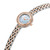 CERRUTI 1881 WATCH [CIWLG0073004], Elegant women's wristwatch with a two-tone metal band, mother-of-pearl dial, and a bezel embellished with crystals.