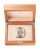 Omega Seamaster Diver 300M 42 mm, luxury stainless steel dive watch with a grey dial and rotating bezel, presented in an elegant wooden display box with beige interior.