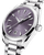 OMEGA Seamaster 38 mm, luxury stainless steel wristwatch with purple dial and date display.
