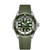 Breitling Superocean Automatic 46 Super Diver watch, green camouflage dial with bold hour markers, stainless steel case, green rubber strap, and rotating bezel.