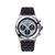 Breitling Chronomat B01 42 watch, stainless steel case with a light blue dial, black chronograph sub-dials, and a black textured rubber strap.