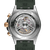 BREITLING Chronomat B01 42 watch, back view showcasing the intricate mechanical movement through a transparent case back with visible gears and jewels.