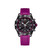 Breitling Professional Endurance Pro 38 watch, black dial with purple strap and bezel featuring multiple chronograph subdials and detailed markings.
