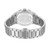CERRUTI 1881 WATCH, a silver stainless steel wristwatch with a metal bracelet band and a round case back, showcasing detailed engravings including the brand name, water resistance, and stainless steel marking.