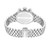 CERRUTI 1881 WATCH, stainless steel wristwatch with engraved case back and bracelet, showcasing a silver-toned design.