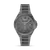 SAINT HONORE MATIGNON watch, silver stainless steel wristwatch with textured dial, date display, and sleek bracelet design.